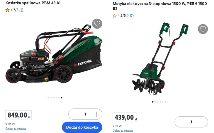 Kosiarka spalinowa i elektryczna w ofercie sprzedaży.