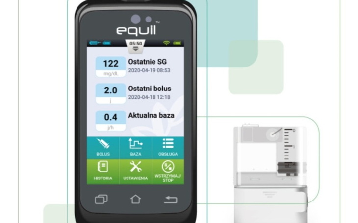 Ekran urządzenia medycznego z danymi o poziomie glukozy.