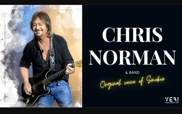 Plakat koncertu z Chrisem Normanem i zespołem.