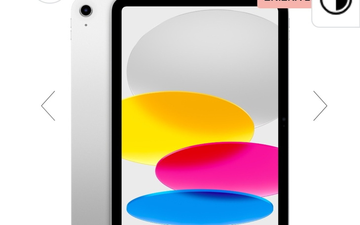 Nowoczesny tablet z kolorowymi okręgami na ekranie.
