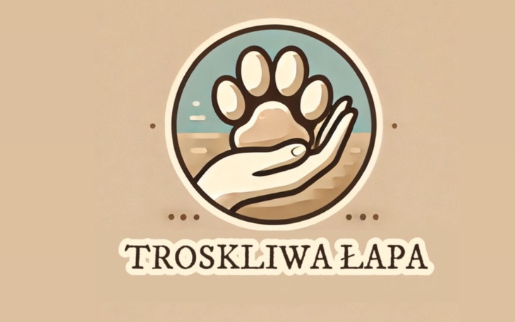 Logo organizacji zajmującej się pomocą zwierzętom.