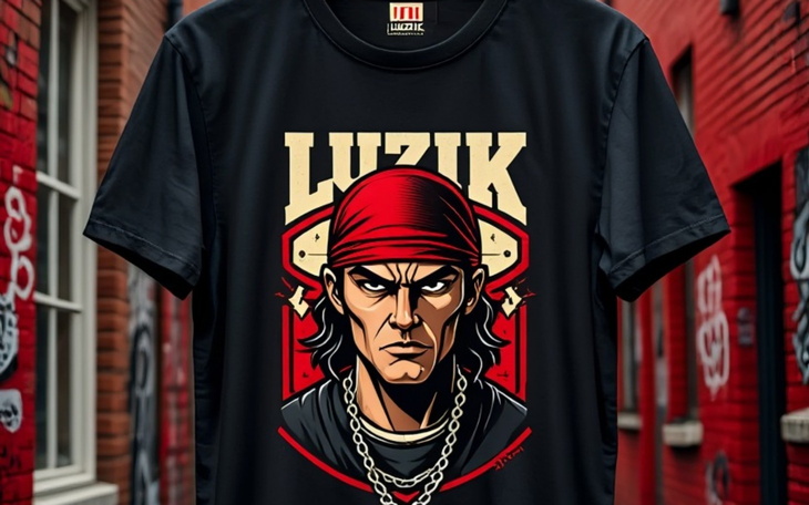 Koszulka z grafiką pirata, stylowy i wyrazisty design.