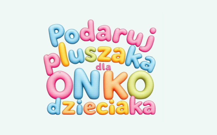 Logo akcji 'Podaruj pluszaka dla ONKO dziecka'.