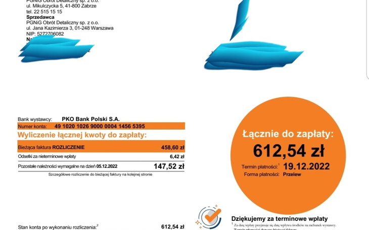 Zbiórka Rachunek za gaz - zdjęcie główne