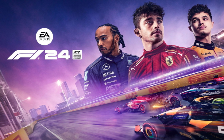 Okładka gry F1 2024 z kierowcami wyścigowymi.