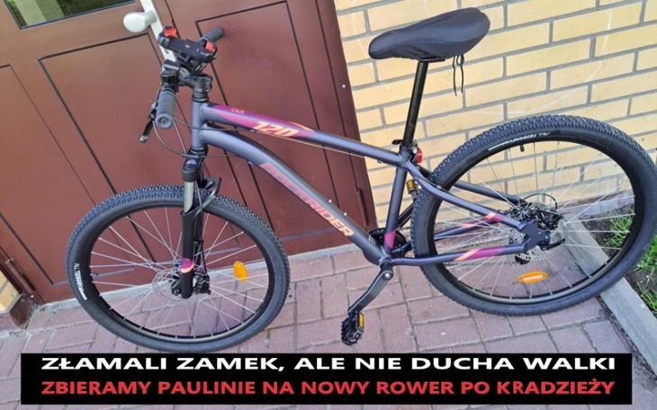 Złomowany rower, zbieramy fundusze na nowy dla Pauliny.