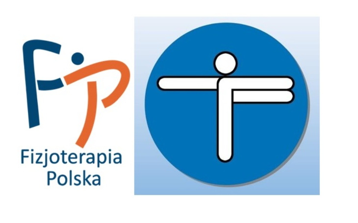 Logo Fizjoterapia Polska oraz symbol rehabilitacji.