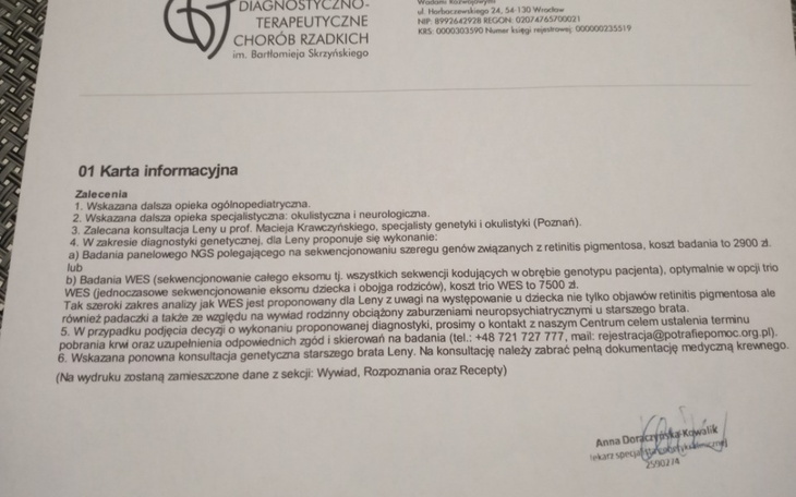 Zbiórka Badania genetyczne dziecka - zdjęcie główne