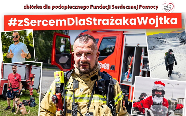 Grupa ludzi w różnych strojach, wspierających akcję charytatywną.