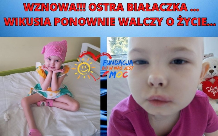 Dziecko z chorobą nowotworową, walczy o życie, zdjęcia z fundacji.