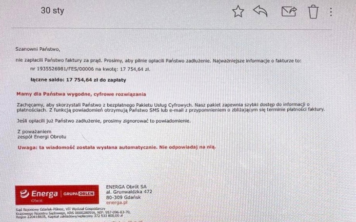 Zbiórka Na opłacenie fry za prąd. - zdjęcie główne