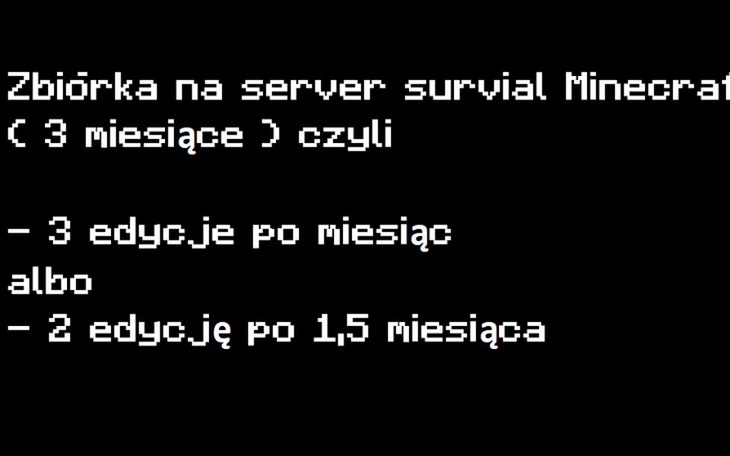Zbiórka Minecraft Server Survival - zdjęcie główne