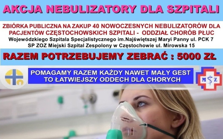 Zbiórka 40 Nebulizatorów Dla Szpitali - zdjęcie główne