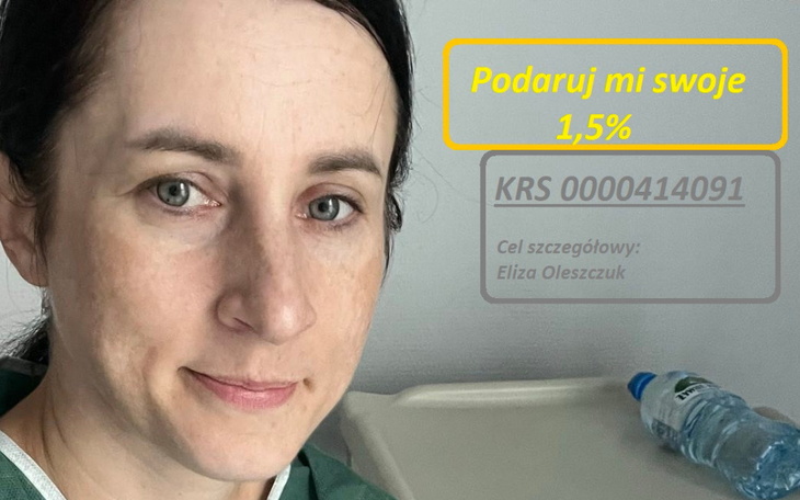 Kobieta w szpitalu z prośbą o wsparcie finansowe.