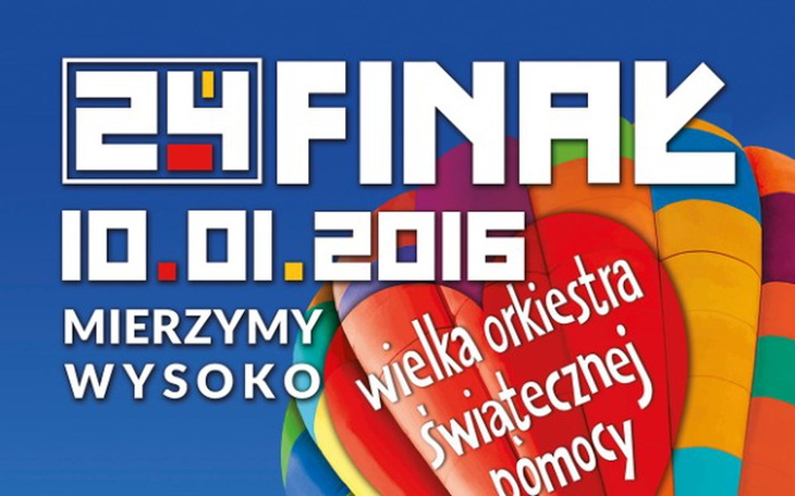 Plakat promujący 24. Finał WOŚP, wspierajmy razem.