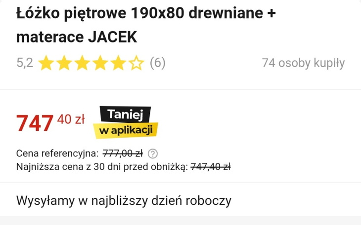 Zbiórka Zbieramy na łóżko piętrowe - zdjęcie główne
