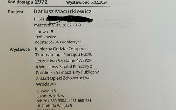 Zbiórka Rehabilitacja po operacji biodra - zdjęcie główne