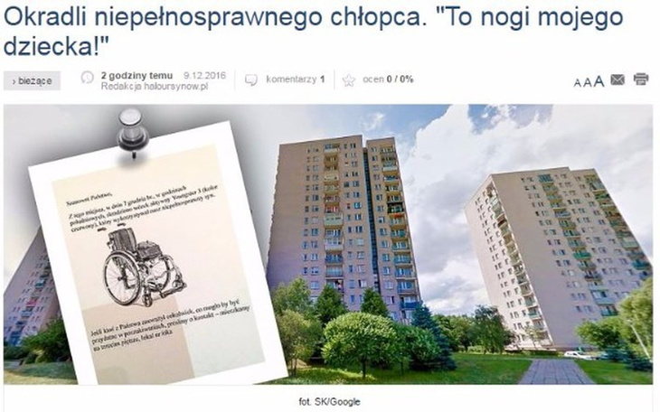 Zbiórka Na wózek dla chłopca z Ursynowa - zdjęcie główne