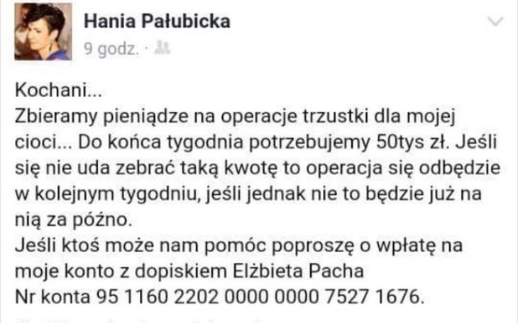 Zbiórka Operacja trzustki - zdjęcie główne