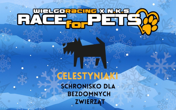 Plakat promujący wydarzenie charytatywne dla zwierząt.
