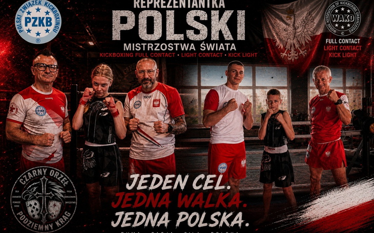 Plakat z zawodnikami zapowiadający mistrzostwa świata.