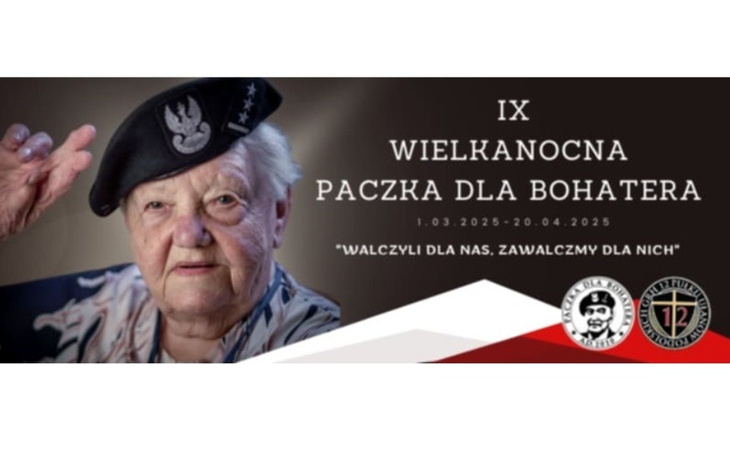 Plakat promujący akcję charytatywną dla weteranów.