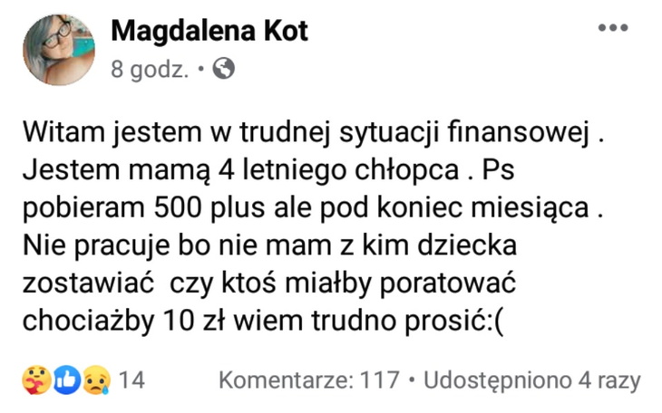 Zbiórka Pomoc dla Magdaleny Kot i syna - zdjęcie główne