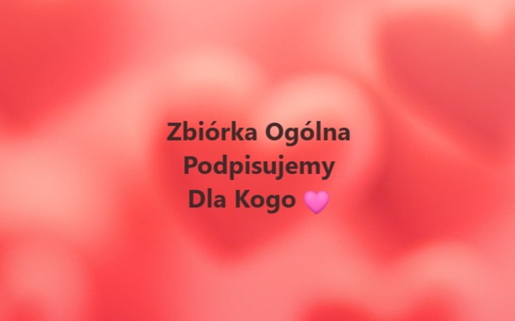 Zbiórka ogólna na pomoc dla potrzebujących.