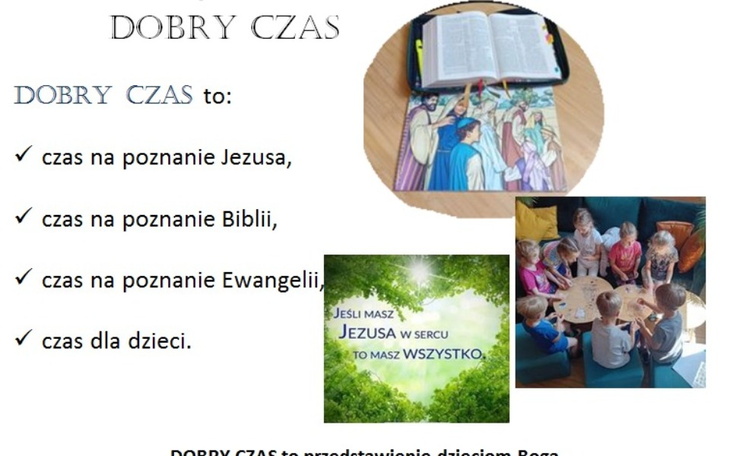Zbiórka Ewangelizacja dzieci DOBRY CZAS - zdjęcie główne