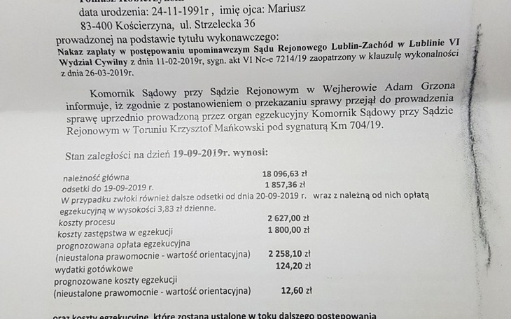 Zbiórka Komornik chce zabrać mi mieszkan - zdjęcie główne