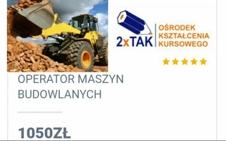 Zbiórka Zbieram na kurs operatora maszyn - zdjęcie główne