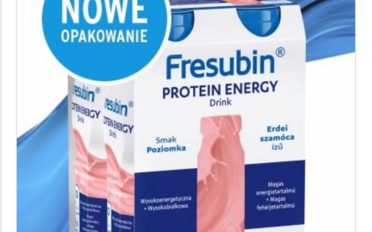 Opakowanie napoju proteinowego Fresubin w nowym designie.
