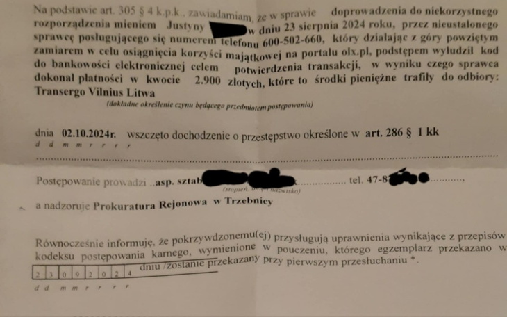 Zbiórka oszustwo olx - zdjęcie główne