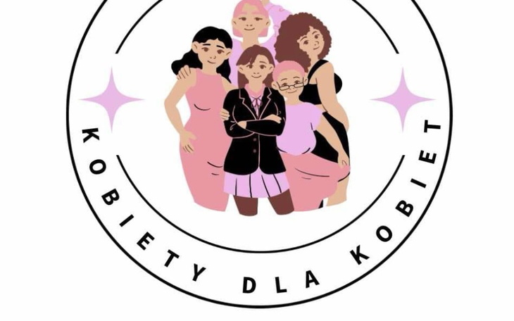 Logo grupy 'Kobiety dla kobiet', przedstawiające pięć kobiet.