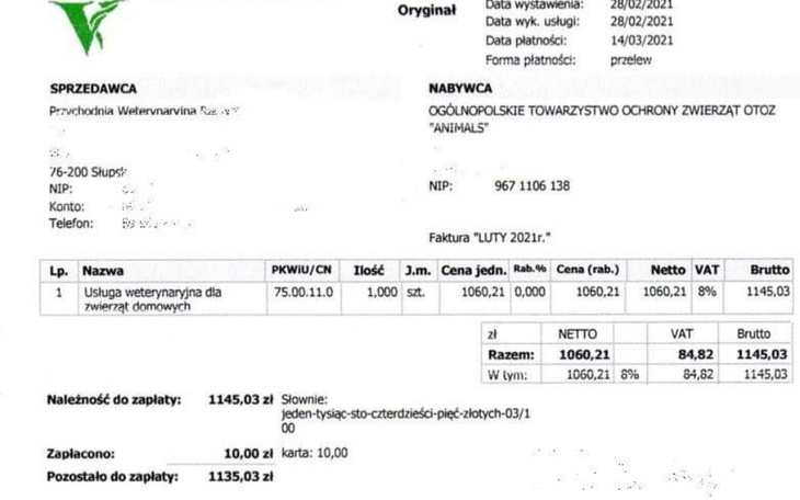 Zbiórka Pomoc w opłaceniu Fv - zdjęcie główne