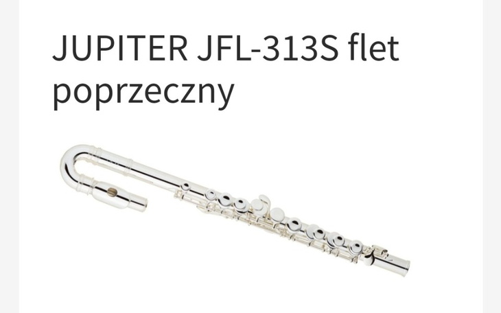 Flet poprzeczny JUPITER JFL-313S na białym tle.