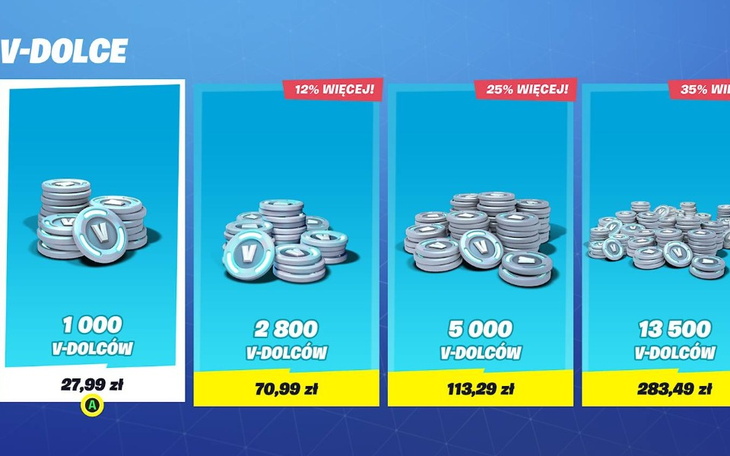 Zbiórka na v dolce do fortnite - zdjęcie główne