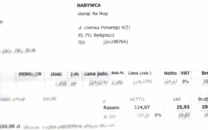 Zbiórka na opłacenie zaległych faktur - zdjęcie główne