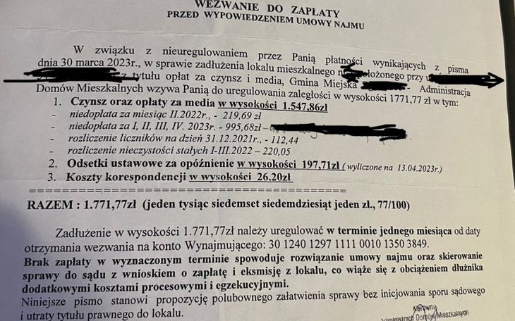 Zbiórka Na rachunki, opłaty - zdjęcie główne