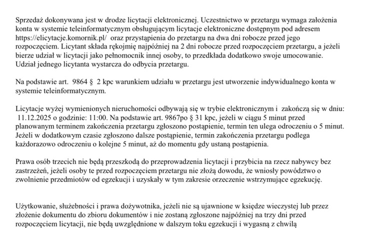 Dokument dotyczący przetargu elektronicznego.