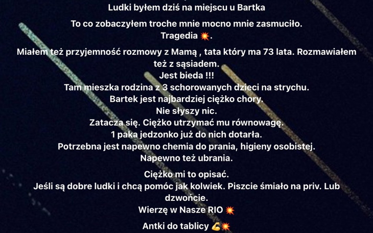 Zbiórka Dla Bartka i rodziny - zdjęcie główne