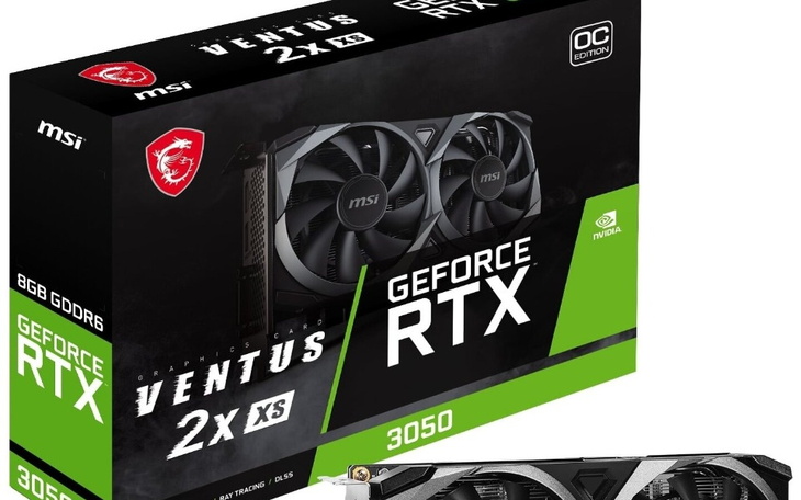 Karta graficzna MSI GeForce RTX 3050, wydajna do gier i grafiki.