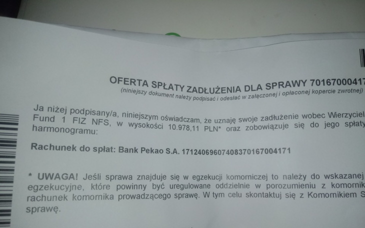 Zbiórka Na zadłużania prosze o pomoc - zdjęcie główne