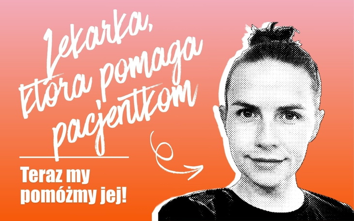 Lekarka z uśmiechem, zachęcająca do wsparcia pacjentów.