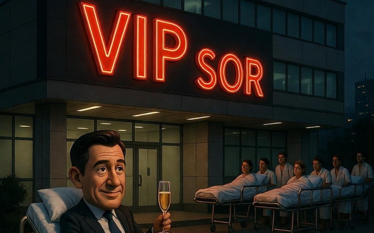Ilustracja VIP SOR przed szpitalem z księżniczkami i ochroną