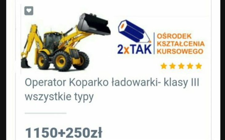 Zbiórka Zbieram na kurs koparkoładowarki - zdjęcie główne