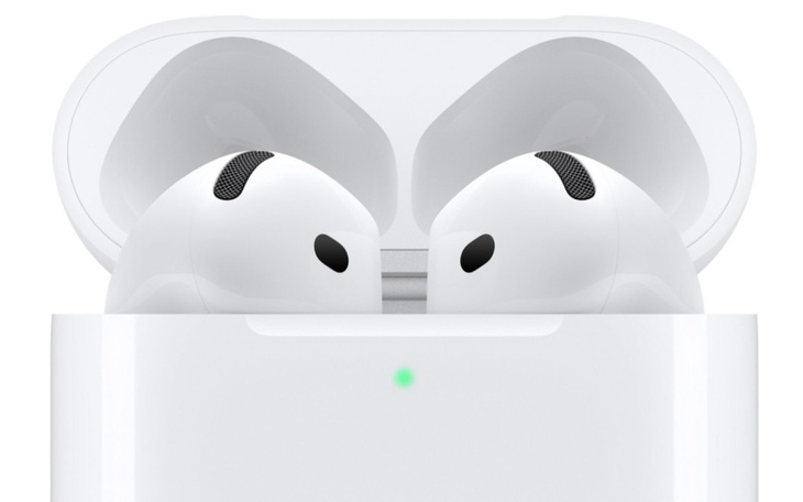 Słuchawki AirPods w etui.