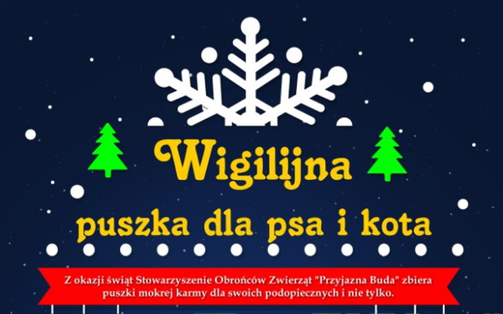 Zbiórka Wigilijna puszka dla psa i kota - zdjęcie główne