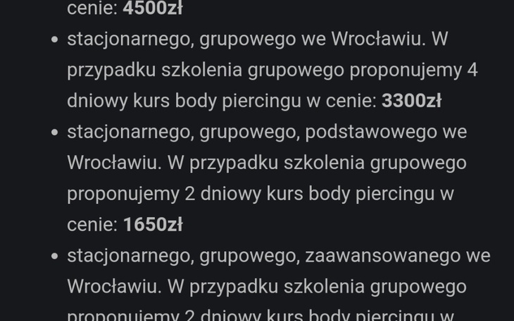 Zbiórka Male Marzenie Kurs Piercingu - zdjęcie główne