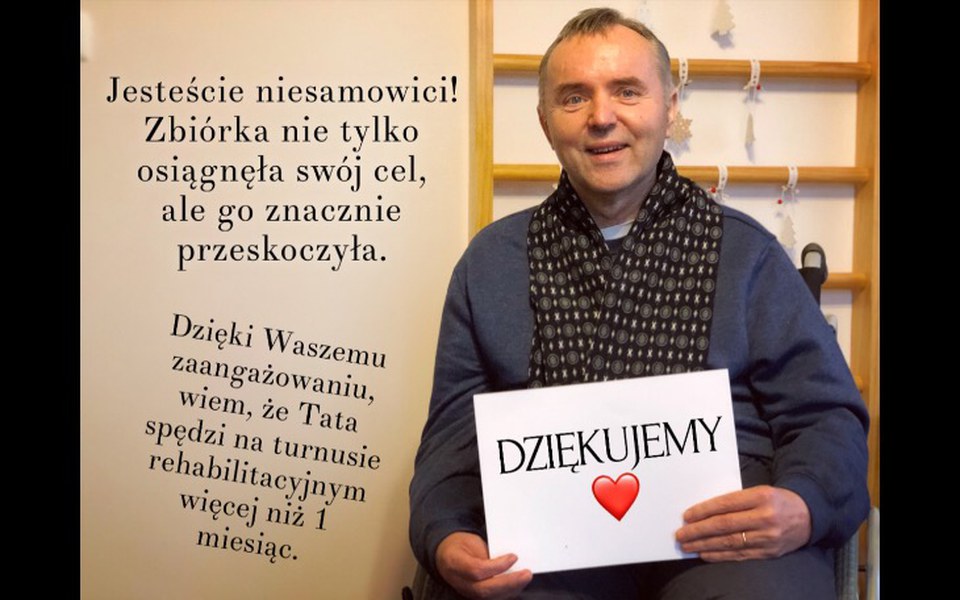 
        Zbiórka Rehabilitacja po udarze dla Taty - zdjęcie główne
    